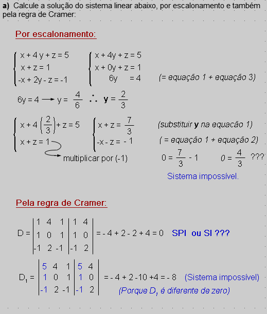 Exercício Resolvido 177a - Solução De Sistemas Lineares