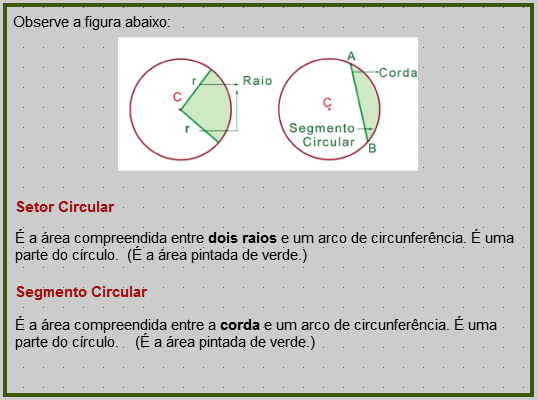 Setor Circular E Segmento Circular