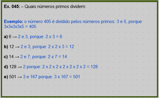 Exercícios Resolvidos 044 E 045 Números Primos